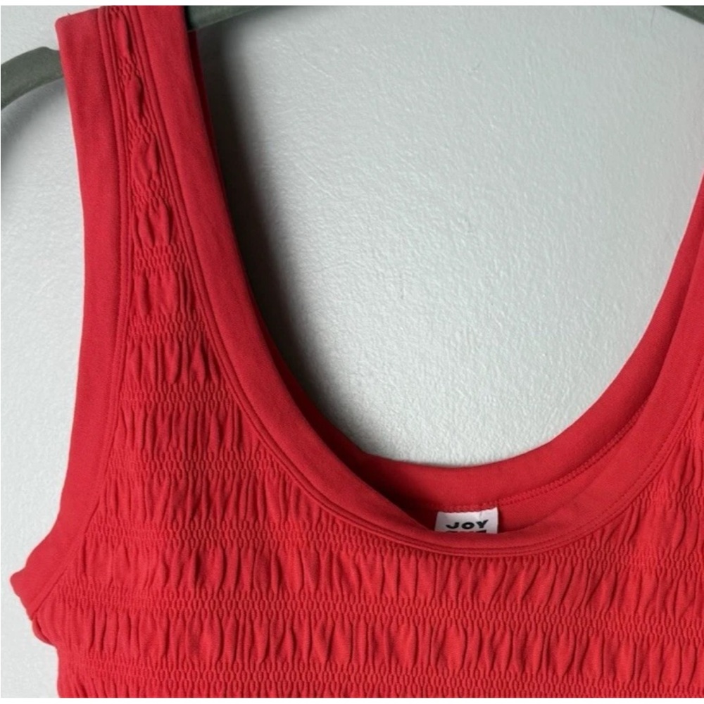 Joy Lab Sleeveless Tank Top Cropped Fitted Stretchy Built in Bra Size XXL 2XL - Picture 3 of 6